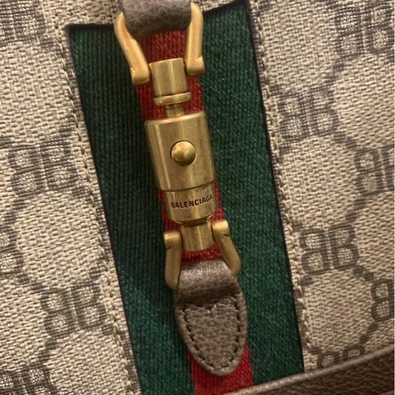 巴黎世家 x 古馳 聯乘 腋下包 超好價出 Balenciaga x Gucci Mini Jackie 棕色包 手提包 ophidia 袋 斜挎包 包-4