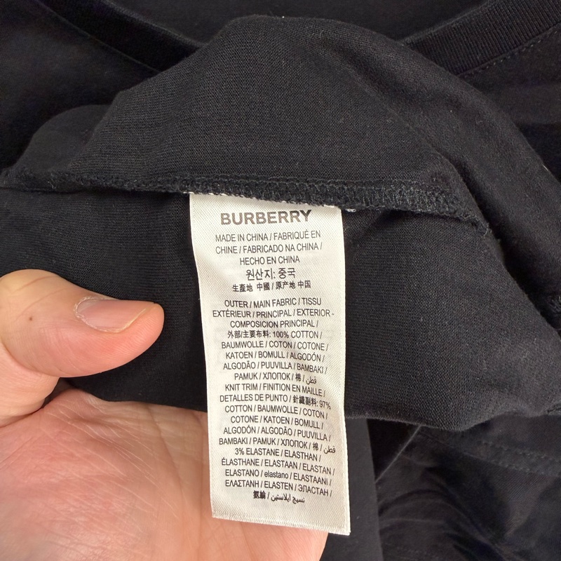 二手黑色Burberry短袖T恤-3