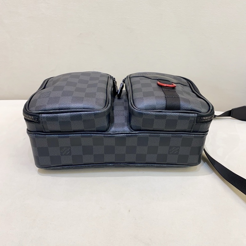 Lv路易威登 棋盤格郵差包相機包單肩包-8