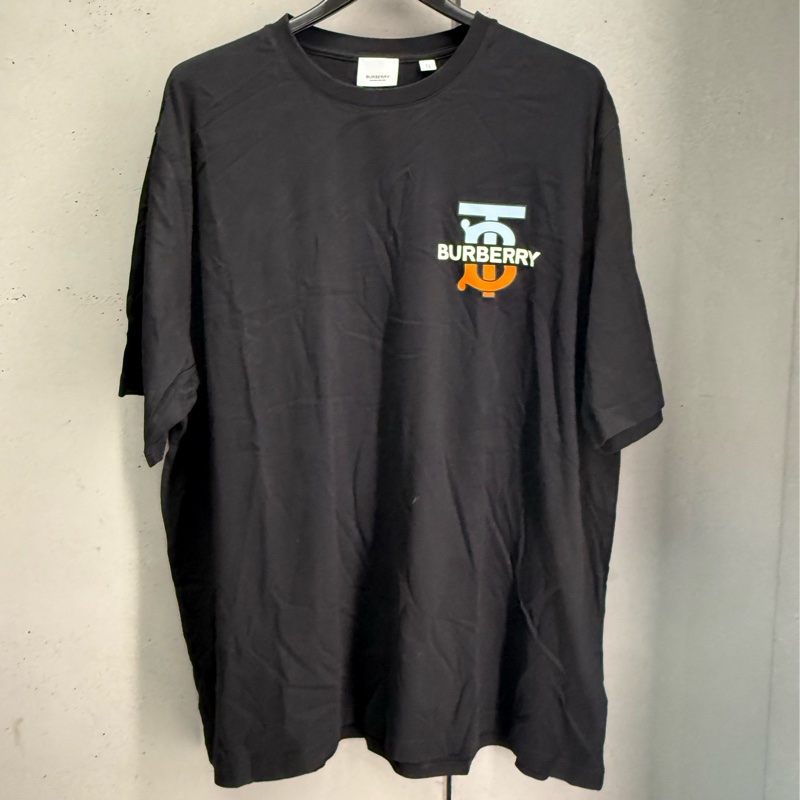二手黑色 TB logo Burberry短袖T恤-5