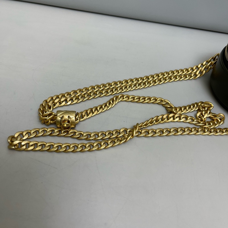 97新❤️Chanel香奈兒 軍綠色全皮菱格金柱圓餅包 芯片-7