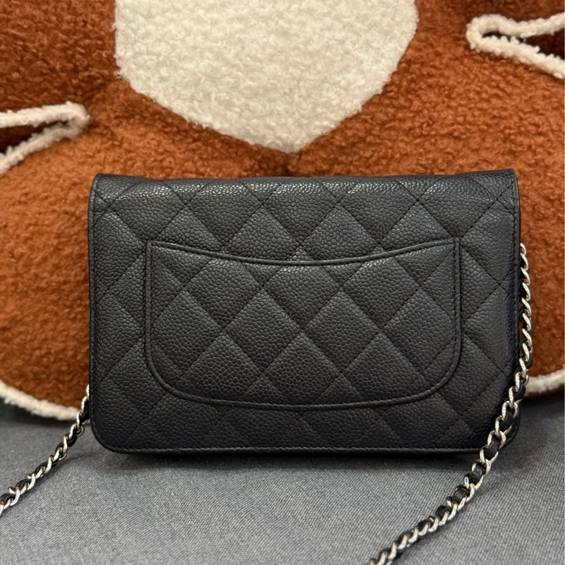 (台灣購證🇹🇼)Chanel Woc 黑銀荔枝-1