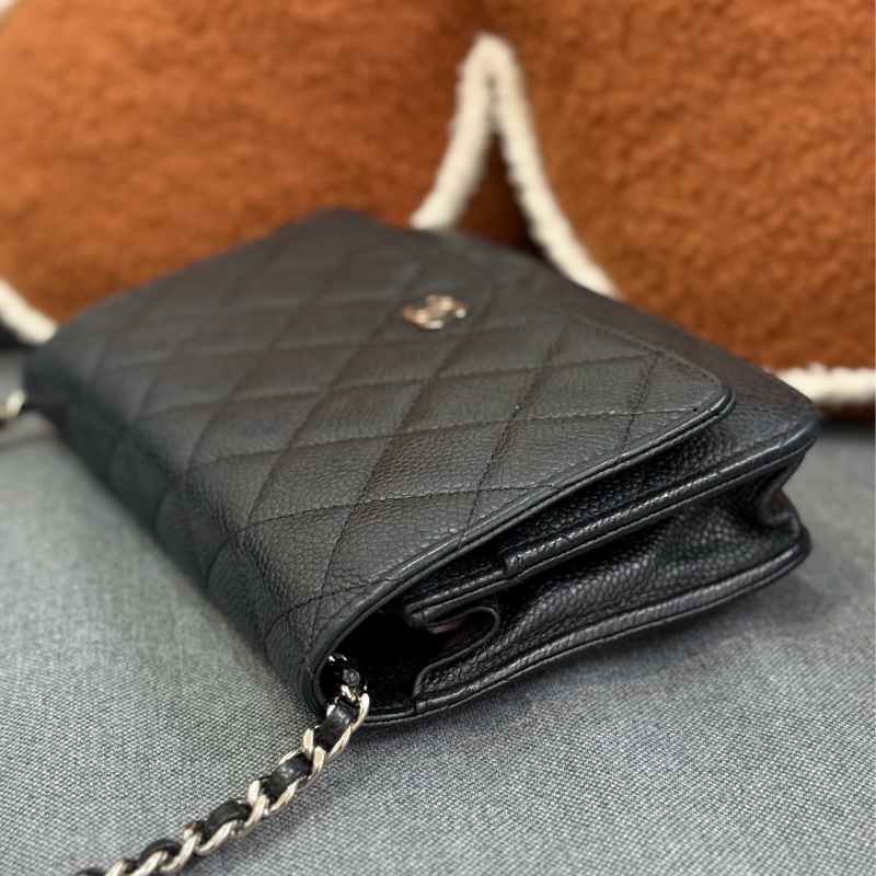 (台灣購證🇹🇼)Chanel Woc 黑銀荔枝-2