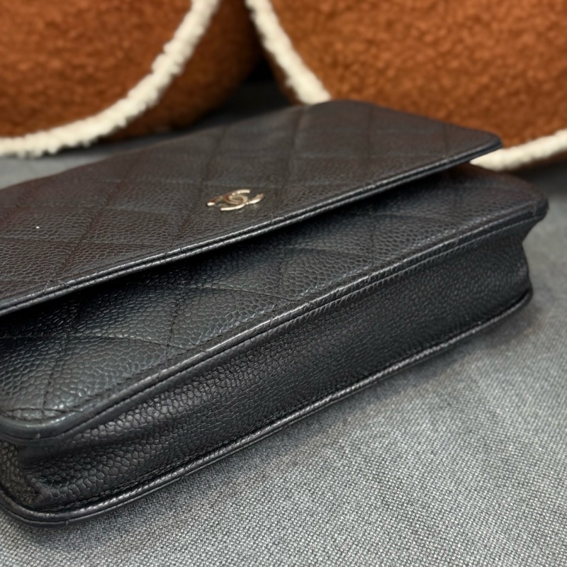 (台灣購證🇹🇼)Chanel Woc 黑銀荔枝-4