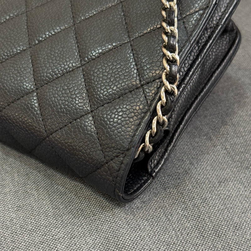 (台灣購證🇹🇼)Chanel Woc 黑銀荔枝-10