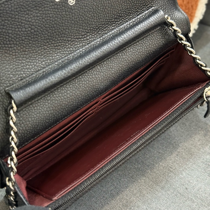 (台灣購證🇹🇼)Chanel Woc 黑銀荔枝-15