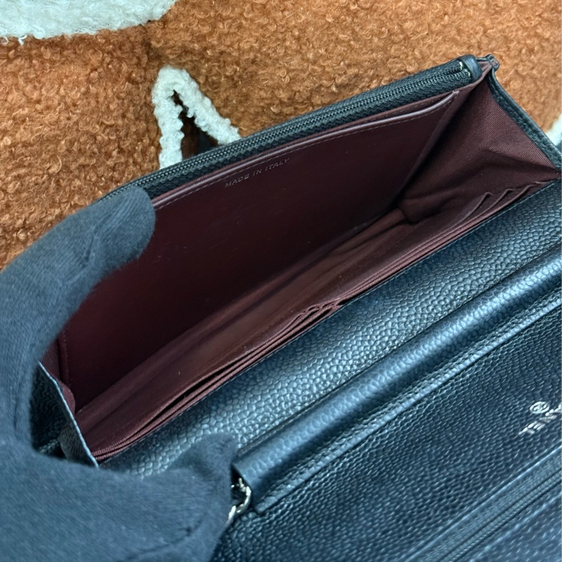 (台灣購證🇹🇼)Chanel Woc 黑銀荔枝-16