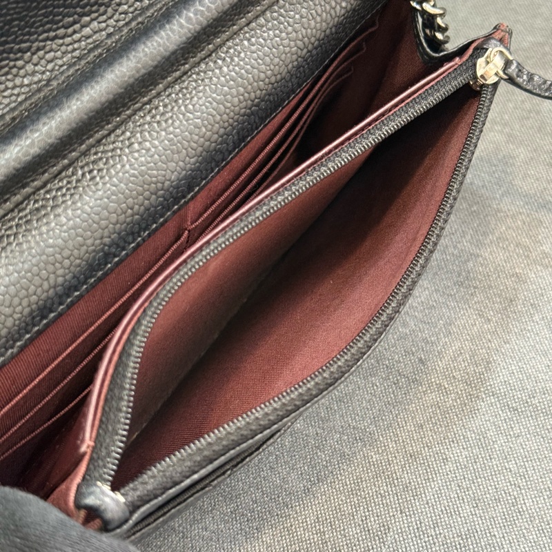 (台灣購證🇹🇼)Chanel Woc 黑銀荔枝-17