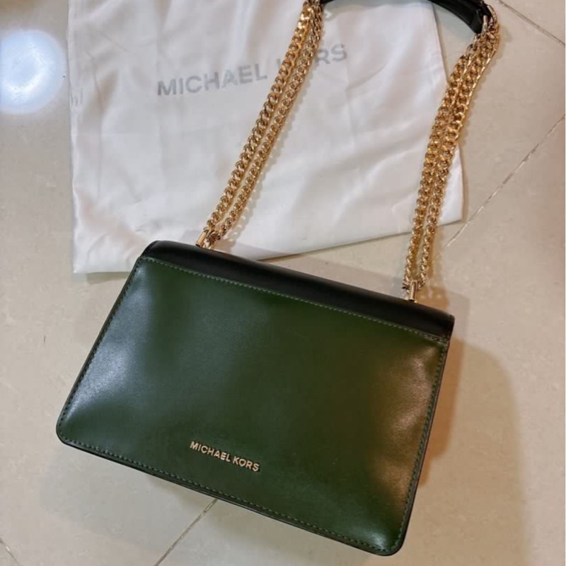 Michael Kors Jade 拚色皮革鏈條 肩背兩用包-1
