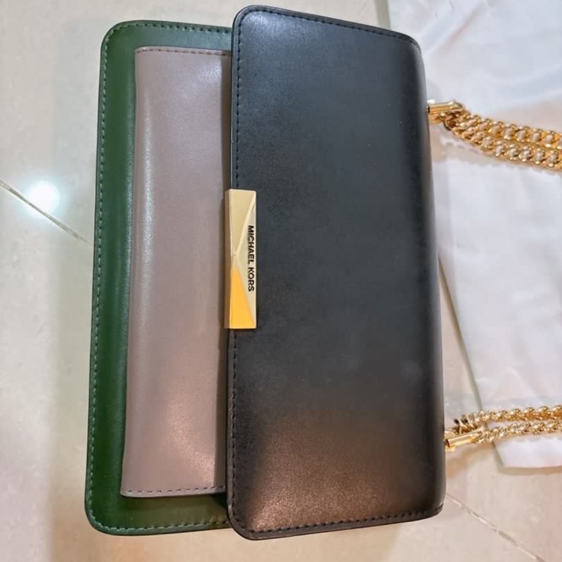 Michael Kors Jade 拚色皮革鏈條 肩背兩用包-2