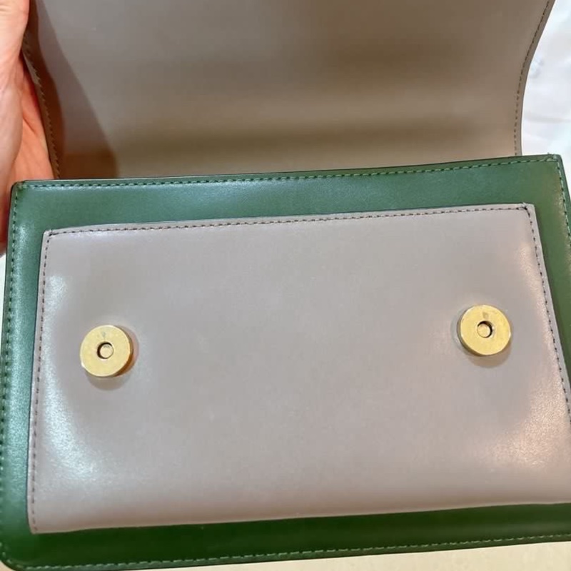 Michael Kors Jade 拚色皮革鏈條 肩背兩用包-14