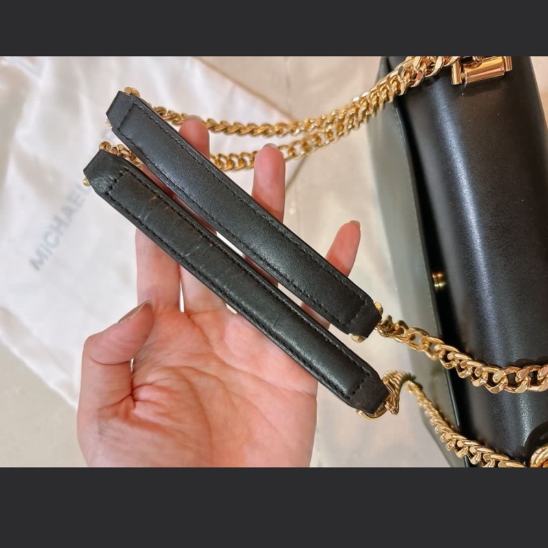 Michael Kors Jade 拚色皮革鏈條 肩背兩用包-16