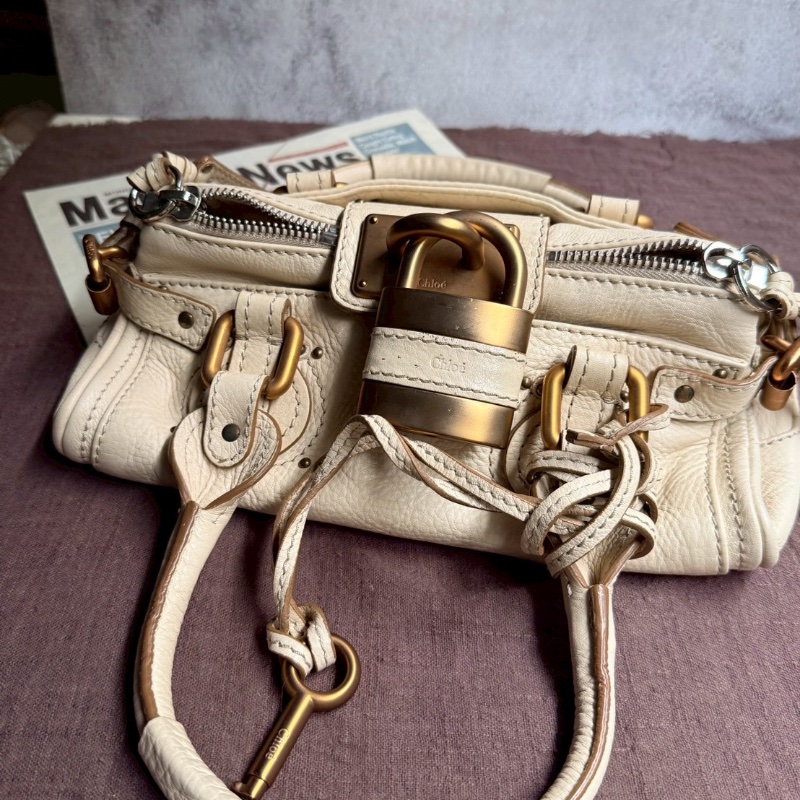 Chloé Paddington（鎖頭包）米色(小號)-0