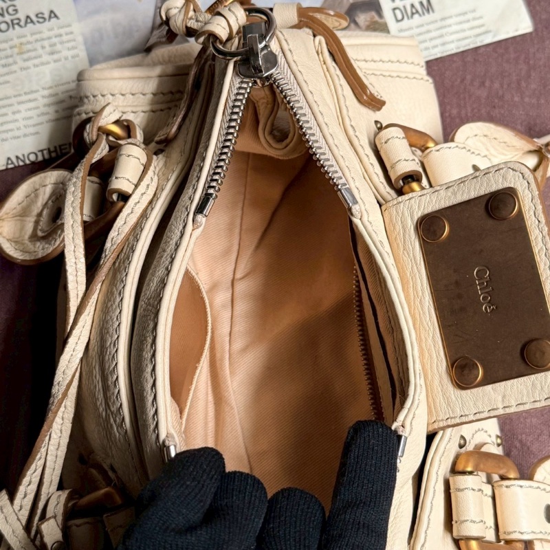 Chloé Paddington（鎖頭包）米色(小號)-4