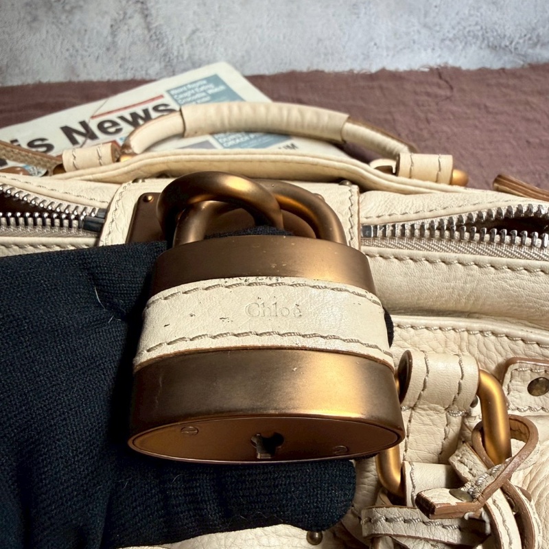 Chloé Paddington（鎖頭包）米色(小號)-8