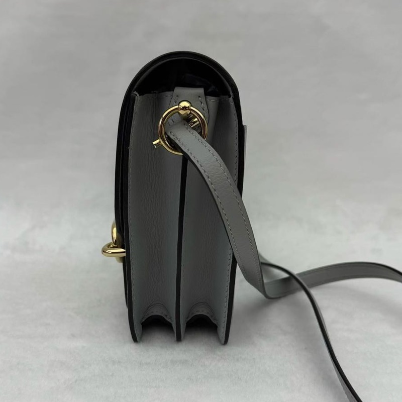 🌈Hermes🩵Mini roulis 19🩵霧霾藍金扣🌟98.5新🌈Evercolor皮🌟miniroulis🌟roulis🌟豬鼻子🌟愛馬仕🌟-3