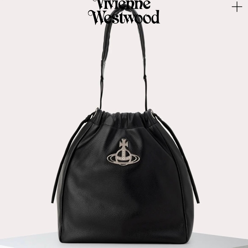 Vivienne Westwood皮革抽繩水桶包-0