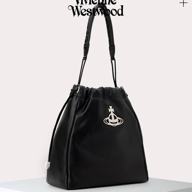 Vivienne Westwood皮革抽繩水桶包-1