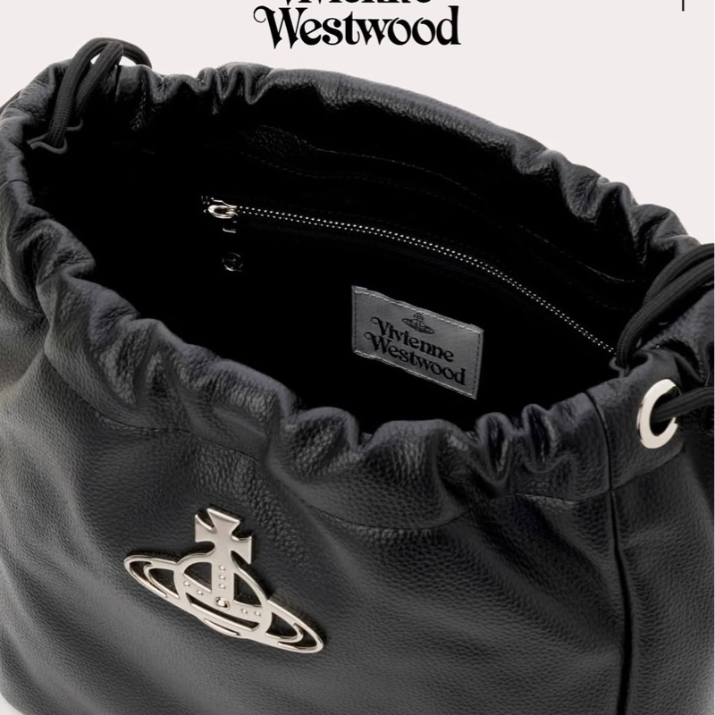 Vivienne Westwood皮革抽繩水桶包-3