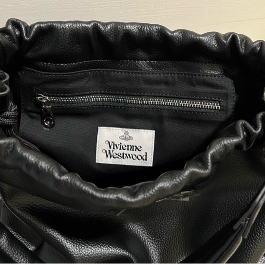 Vivienne Westwood皮革抽繩水桶包-8