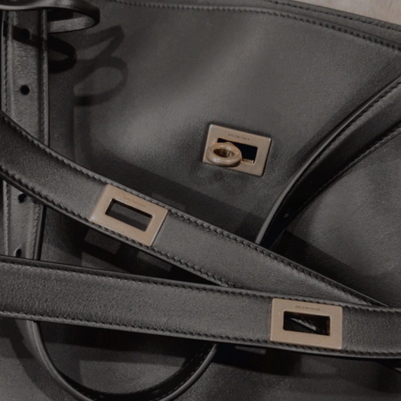 Balenciaga Large Bel Air 黑金皮革（Hobo包 ）巴黎世家-4