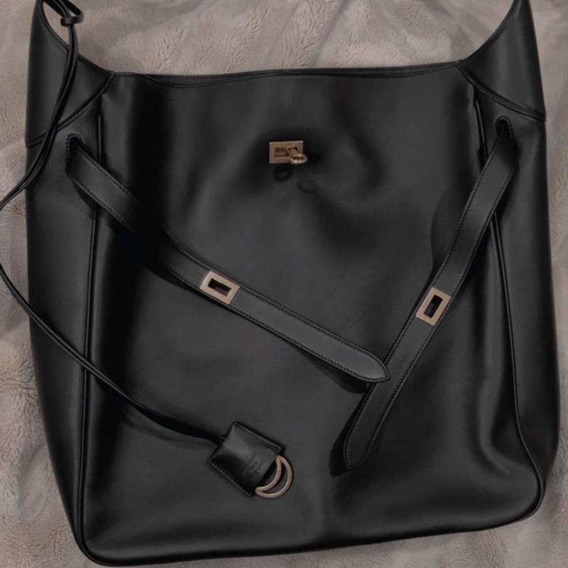 Balenciaga Large Bel Air 黑金皮革（Hobo包 ）巴黎世家-6