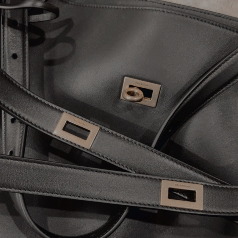 Balenciaga Large Bel Air 黑金皮革（Hobo包 ）巴黎世家-11