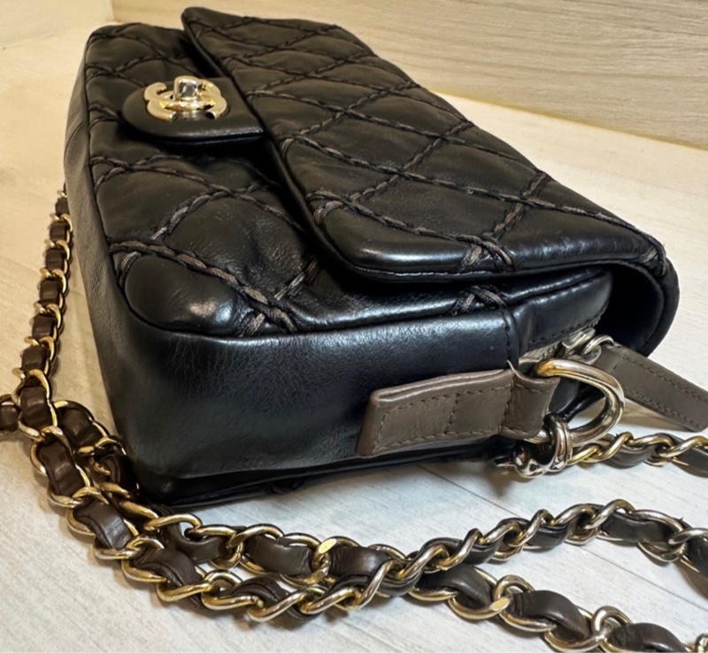 特價48h🧡Chanel 香奈兒 口蓋 CF 側背 老香 黑 包包-12