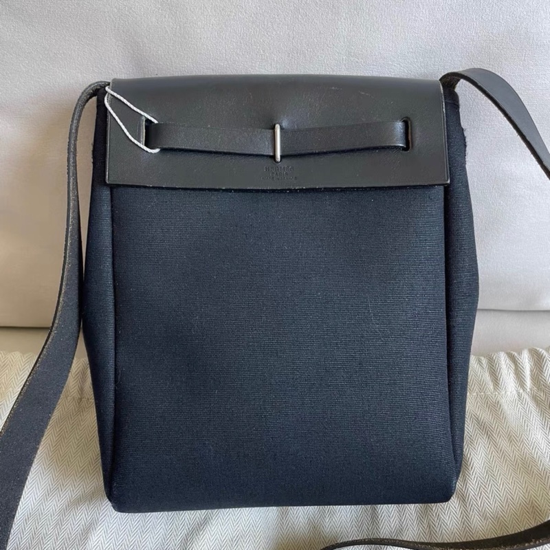 【92新 ✨ 全網最低價!】 中古 HERMES 愛馬仕 Herbag Mini 黑色(下單前先詢問庫存❗️❗️)-4
