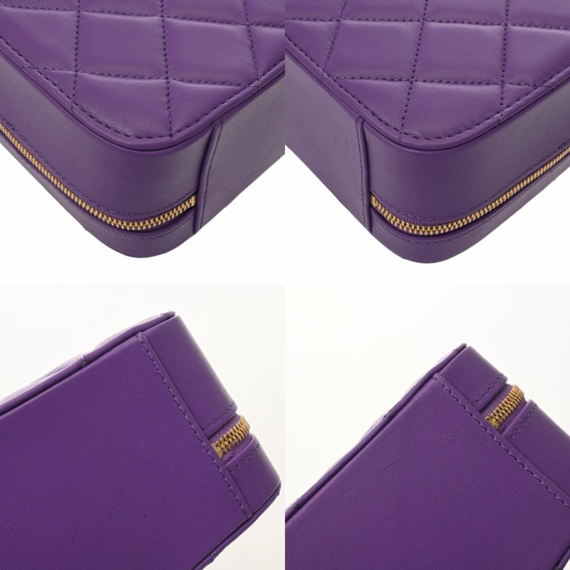 香奈兒 (CHANEL) Matelassé 小號化妝包，紫色，AS3318，女士，A級羊皮，二手，Ginzo-8