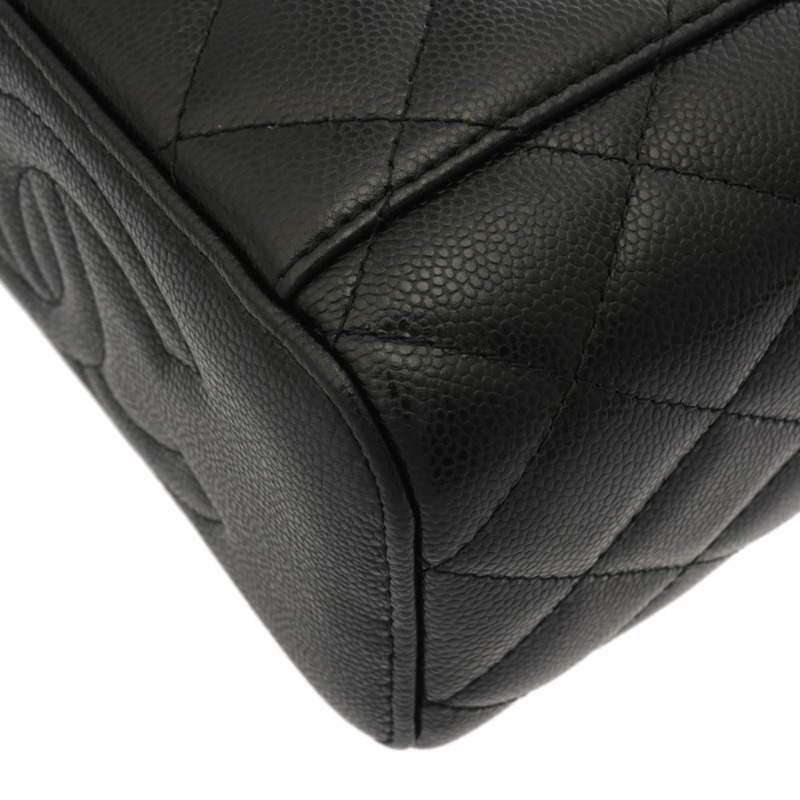 香奈兒 (CHANEL) Matelassé 經典長化妝箱，黑色 AP1341，女士，魚子醬紋皮革，A級，二手，Ginzo-8
