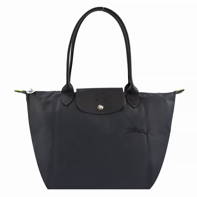 LONGCHAMP LE PLIAGE GREEN 系列刺繡長把再生尼龍摺疊水餃包➕ LE PLIAGE XTRA系列牛皮翻蓋手機斜背包-4