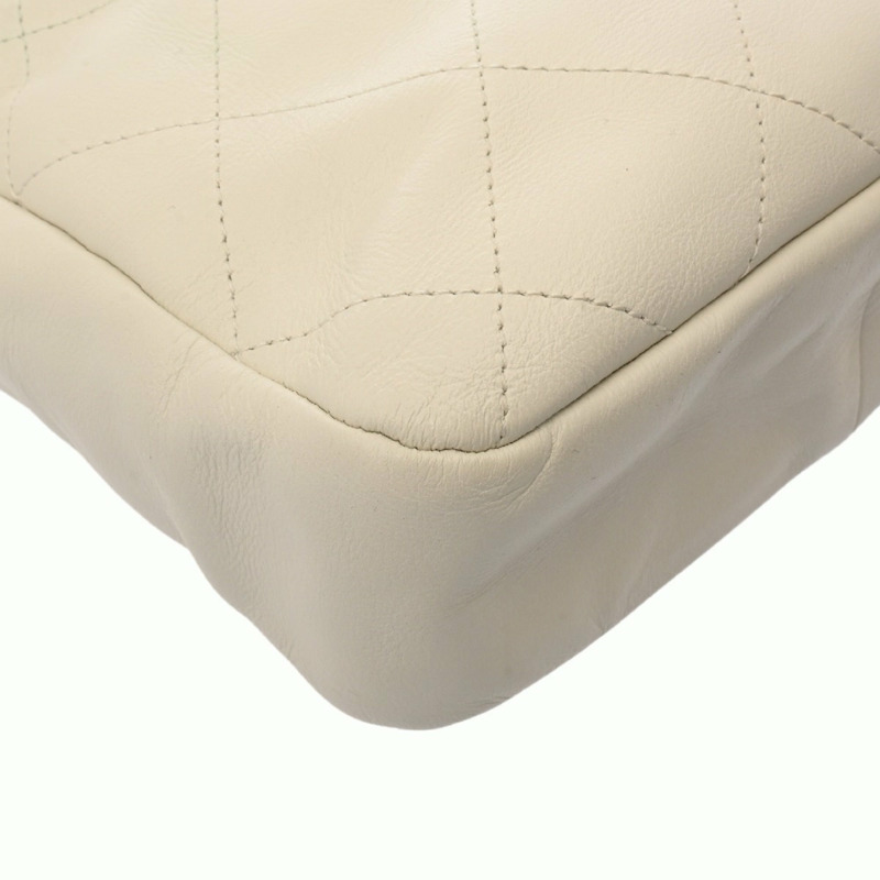 香奈兒 (CHANEL) Matelassé 抽繩包，白色，AS2985，女士皮革單肩包，A級，二手，Ginzo-5