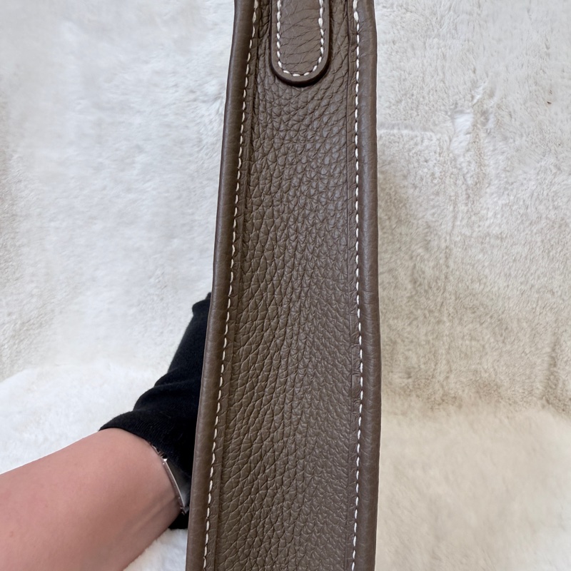 Hermes✨ mini Evelyne 16 大象灰銀釦小包 U刻-4