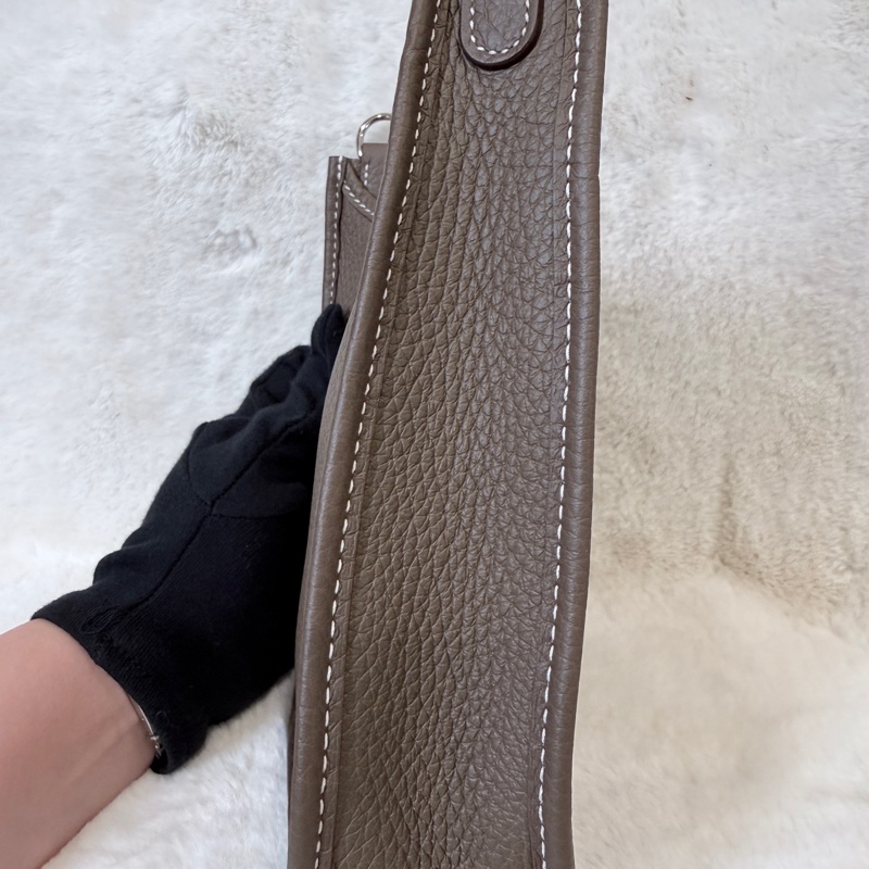 Hermes✨ mini Evelyne 16 大象灰銀釦小包 U刻-8