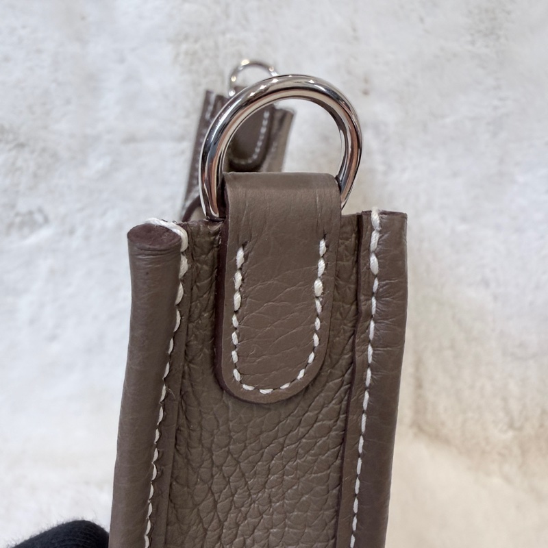 Hermes✨ mini Evelyne 16 大象灰銀釦小包 U刻-12