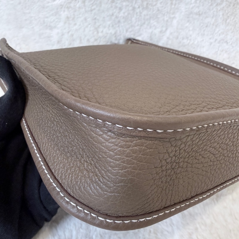 Hermes✨ mini Evelyne 16 大象灰銀釦小包 U刻-14