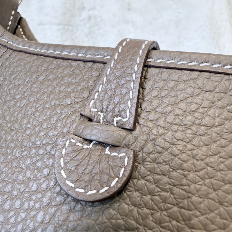 Hermes✨ mini Evelyne 16 大象灰銀釦小包 U刻-19