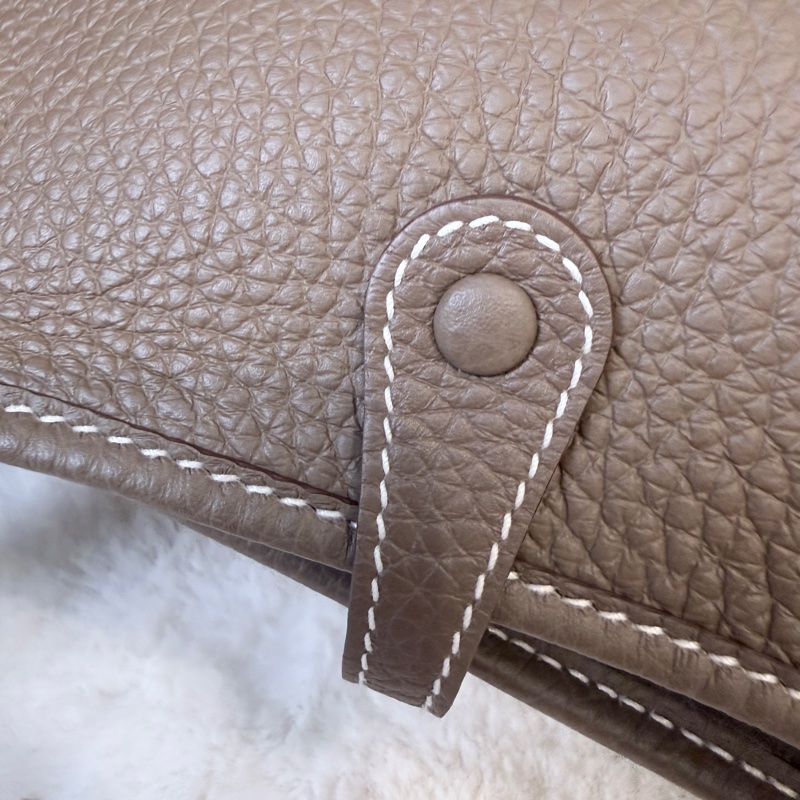 Hermes✨ mini Evelyne 16 大象灰銀釦小包 U刻-31