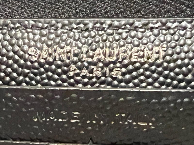 YSL So Black Logo山形紋長夾-1