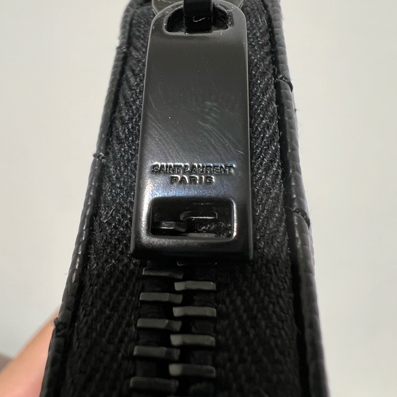 YSL So Black Logo山形紋長夾-10