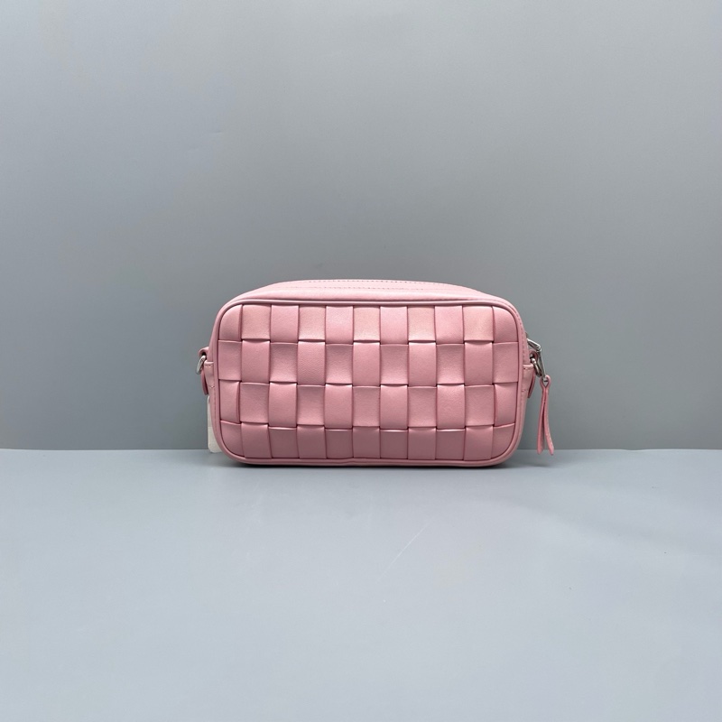 miumiu繆繆編織水晶鏈條包單肩帶粉色/22*11*5cm附件:雙帶-1