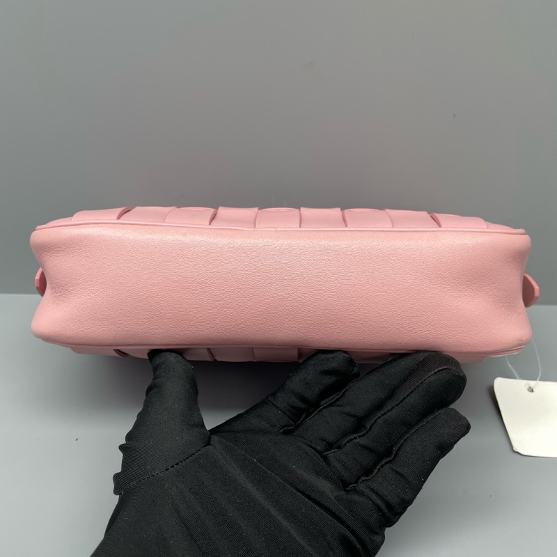 miumiu繆繆編織水晶鏈條包單肩帶粉色/22*11*5cm附件:雙帶-2