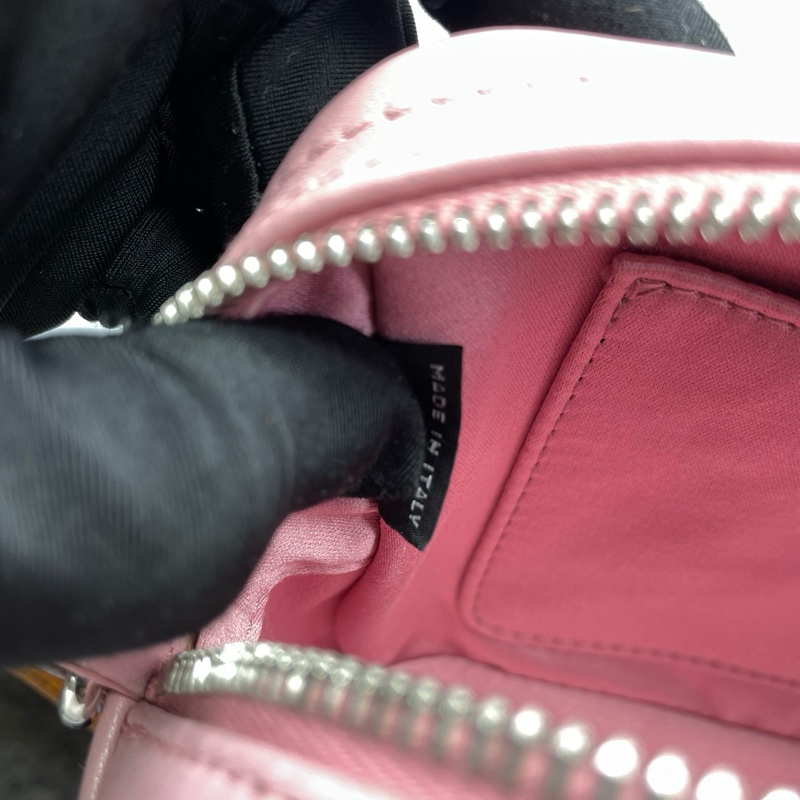 miumiu繆繆編織水晶鏈條包單肩帶粉色/22*11*5cm附件:雙帶-8