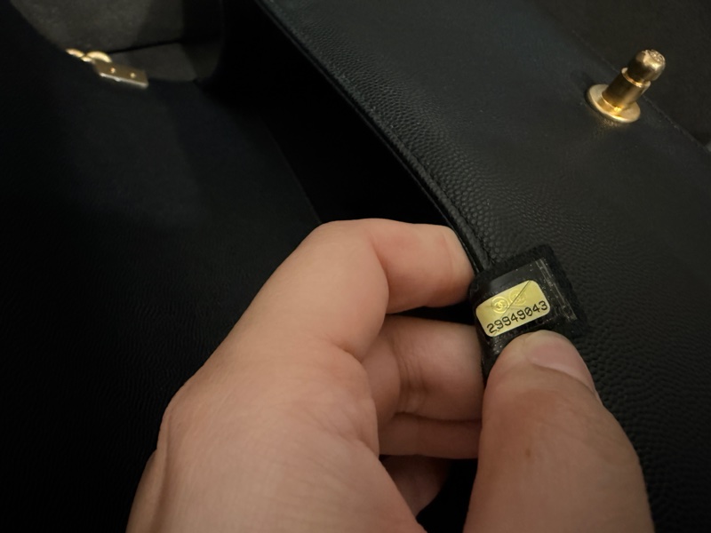 Chanel Boy 25 公分 黑金 荔枝皮 29開-3