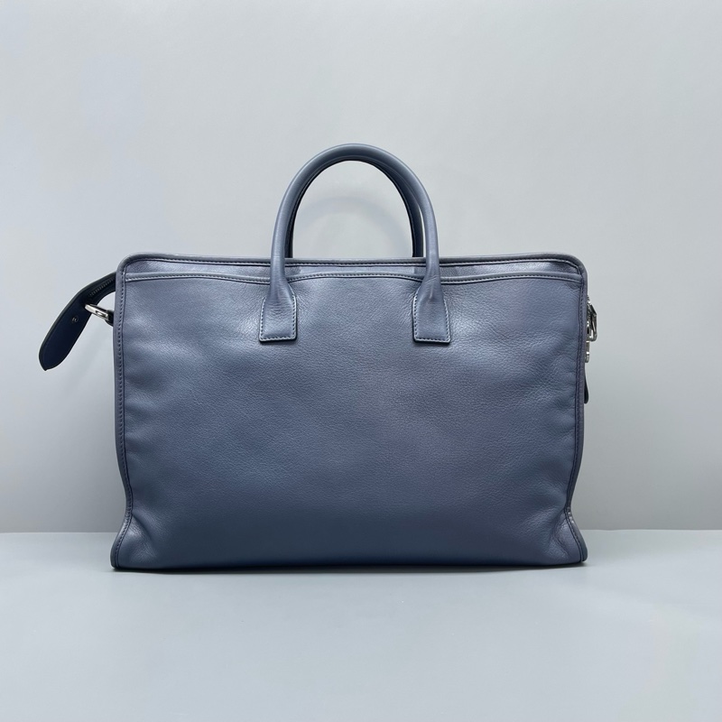 LOEWE羅意威藍色手提公文包 缺肩帶 41*28*10cm無附件-1