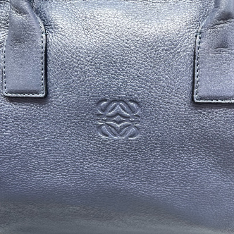 LOEWE羅意威藍色手提公文包 缺肩帶 41*28*10cm無附件-5