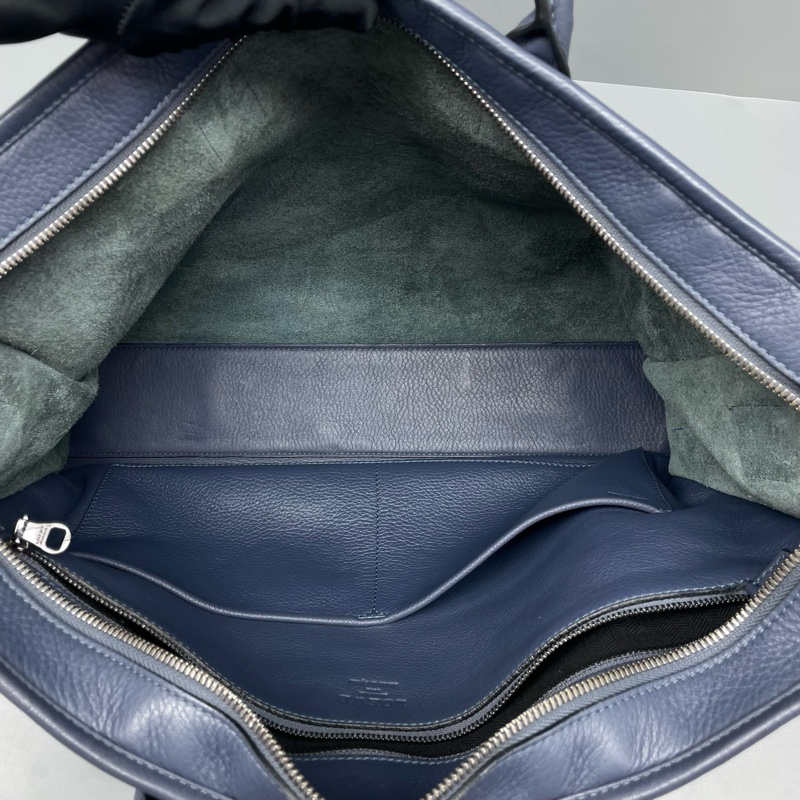 LOEWE羅意威藍色手提公文包 缺肩帶 41*28*10cm無附件-6