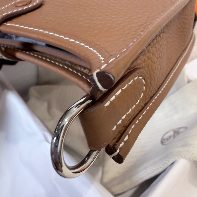 HERMES✨ mini Evelyne 16 金棕金釦小包 W刻 2025購證-24