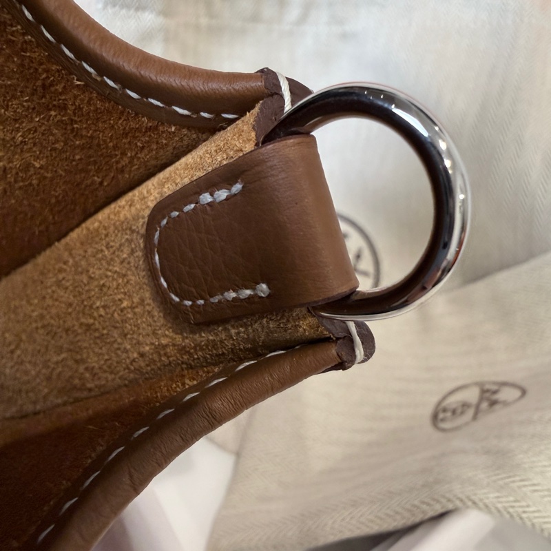 HERMES✨ mini Evelyne 16 金棕金釦小包 W刻 2025購證-32